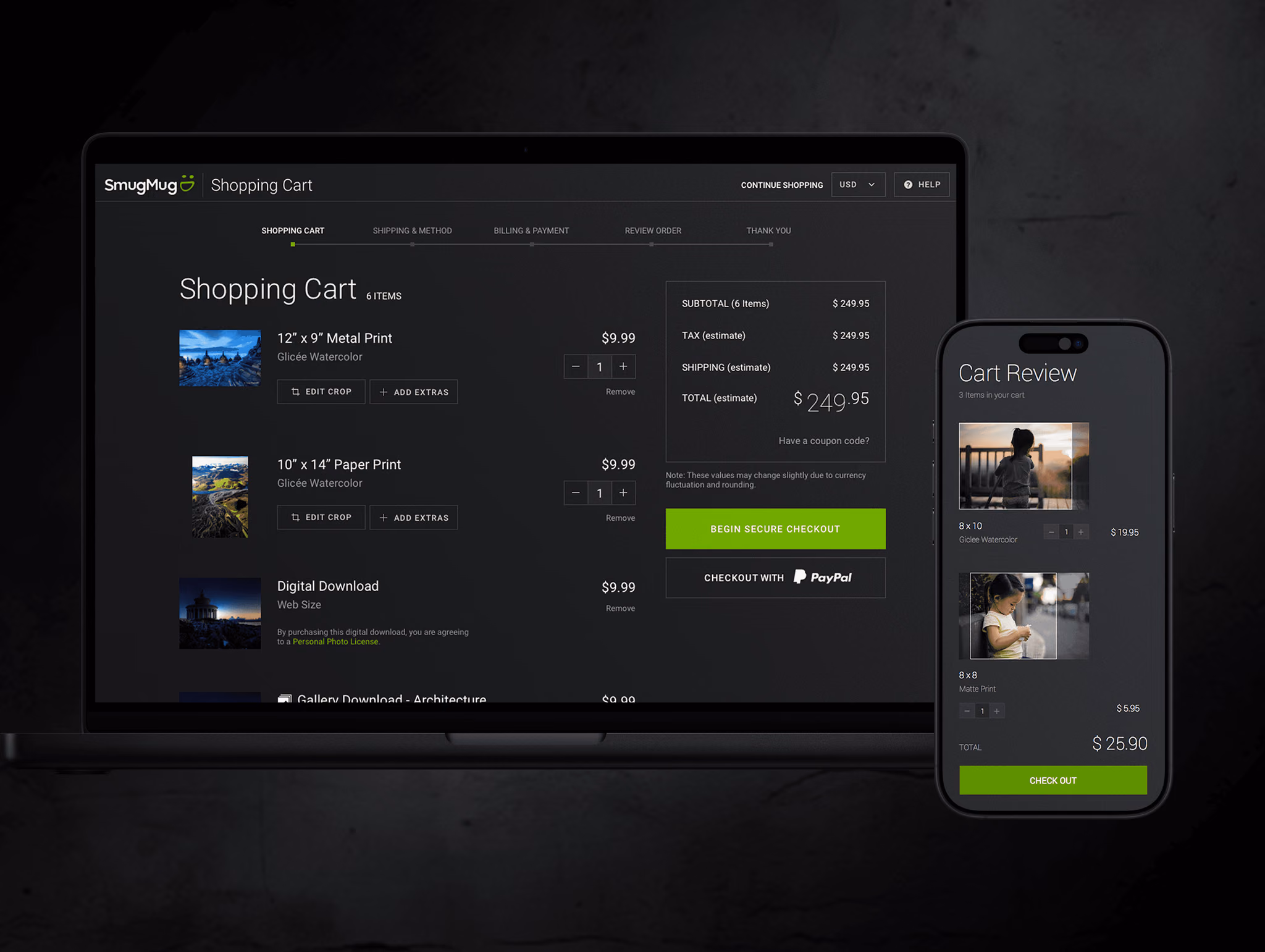 SmugMug Print Checkout hero