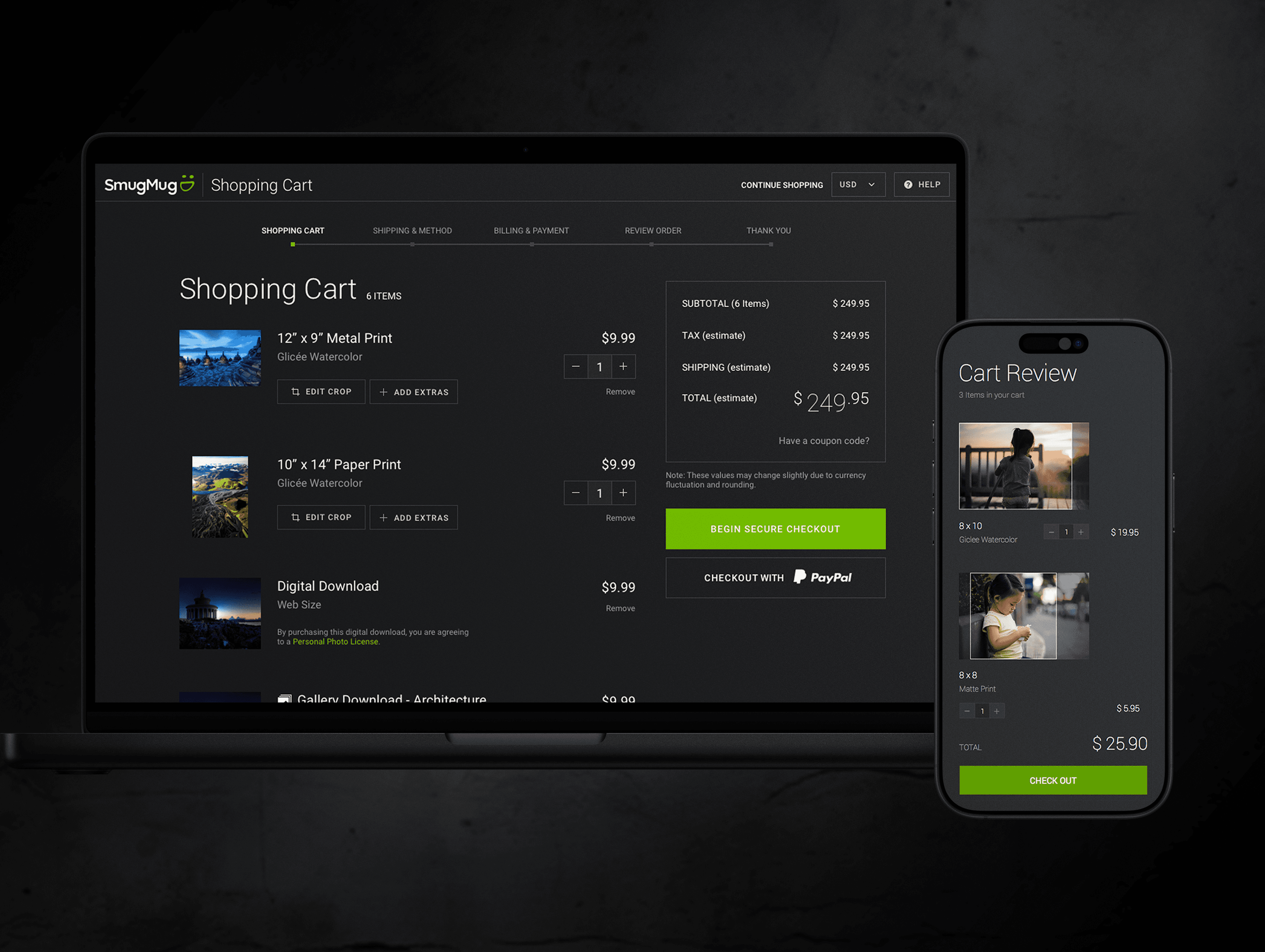 SmugMug Print Checkout hero