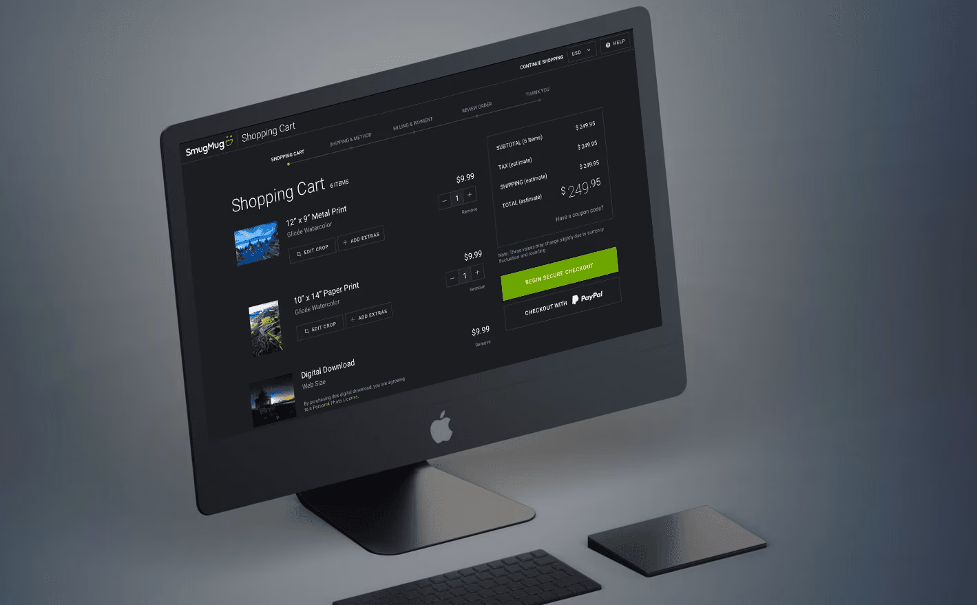 SmugMug Checkout product page